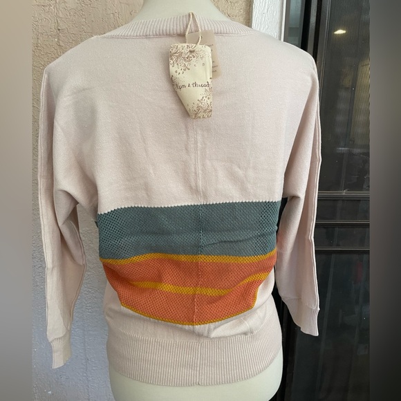 Netting Stripe Sweater - Picture 4 of 6